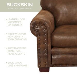 American Furniture Classics Model Buckskin Loveseat love seat Pinto Brown