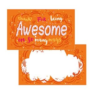 50 you are awesome cards -thank you appreciation gifts cards - you are awesome recognition, encouragement and kindness notes for employees, teachers, staff, graduation, friends, family, co-workers.