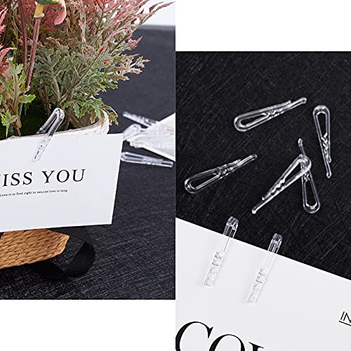 PH PandaHall 2000pcs Plastic Alligator Clips 1.5 Inch Clear Teeth Clips Fabric Clips Mini Alligator Clips Transparent Clothes Clips for Fabric Folding Shirts Ties Pants Dress