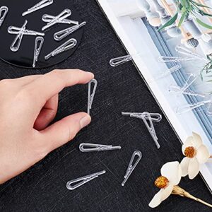 PH PandaHall 2000pcs Plastic Alligator Clips 1.5 Inch Clear Teeth Clips Fabric Clips Mini Alligator Clips Transparent Clothes Clips for Fabric Folding Shirts Ties Pants Dress