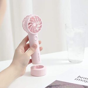 Minihead Fan Pro (Pink) - Mini Handheld Fan, 24-Hour Battery, lightweight 0.22lbs(99g), Pocket-Sized, Strong Airflow, Must-Have Item For Summer, Turbo Mode + 3 Wind Settings