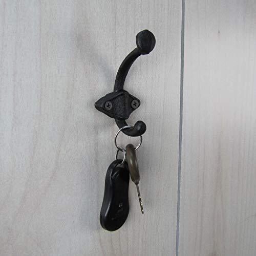 TG,LLC Treasure Gurus Antique Acorn Style Single Hook Coat Towel Hanger Hat Rack Door Key Keyring Holder