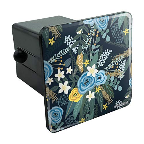 May Floral Pattern Tow Trailer Hitch Cover Plug Insert