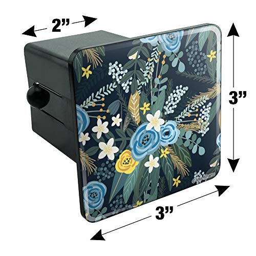 May Floral Pattern Tow Trailer Hitch Cover Plug Insert