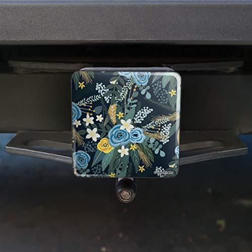 May Floral Pattern Tow Trailer Hitch Cover Plug Insert