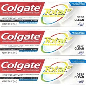 Colgate Total Toothpaste, Deep Clean, Paste 3.4 oz (Pack of 3)