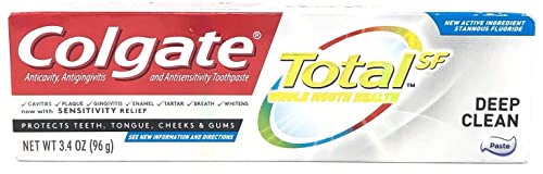 Colgate Total Toothpaste, Deep Clean, Paste 3.4 oz (Pack of 3)