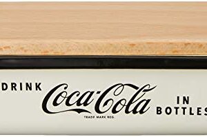 TableCraft's Coca-Cola Enamel Butter Dish with Lid 6.5 x 3 x 2.25", White