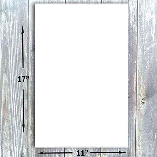 Hamilco White Cardstock Thick 11x17 Paper - Heavy Weight 80 lb Cover Card Stock 50 Pack