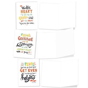 The Best Card Company - 20 Boxed Thank You Cards (4 x 5.12 Inch) - Assorted Stationery Set (10 Designs, 2 Each) - Words of Appreciation AM9633TYB-B2x10