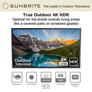 SunBriteTV Outdoor Television | 75-inch Veranda (2nd Gen) 4K UHD HDR LED TV, SB-V-75-4KHDR-BL