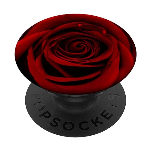 Red Rose Floral Flower PopSockets Standard PopGrip