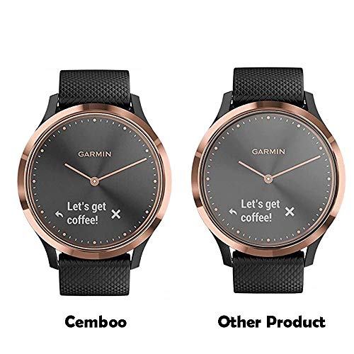 Screen Protector Compatible for Garmin Vivomove HR, 3 Pack Tempered Glass 2.5D 9H Hardness Anti Scratch Full Coverage Bubble-free Watch Protective Film