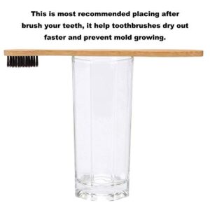 Isshah Biodegradable Eco-Friendly Natural Compostable Bamboo Toothbrushes - Pack Of 8