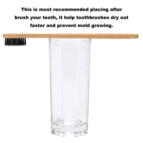 Isshah Biodegradable Eco-Friendly Natural Compostable Bamboo Toothbrushes - Pack Of 8