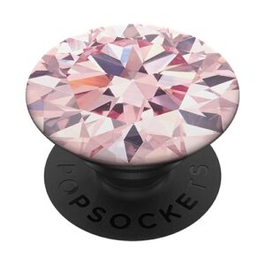rose gold diamond print bling shapes design popsockets popgrip: swappable grip for phones & tablets popsockets standard popgrip