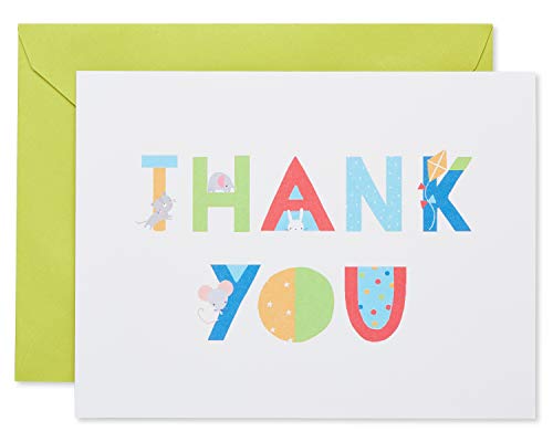 American Greetings Baby Shower Thank You Cards with Envelopes, Baby Icons (50-Count)