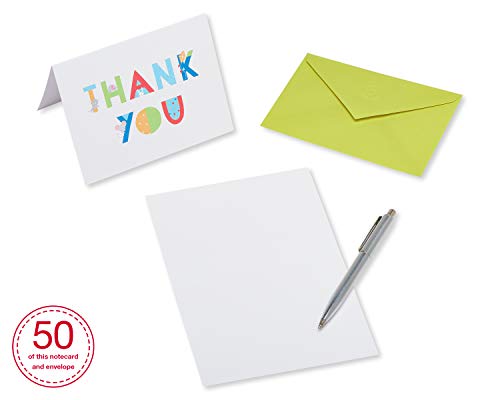 American Greetings Baby Shower Thank You Cards with Envelopes, Baby Icons (50-Count)