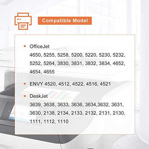 MYTONER Remanufactured Ink Cartridge 63 Black Replacement for HP 63XL 63 XL for HP OfficeJet 3830 5255 5258 Envy 4520 4512 4513 4516 DeskJet 1112 1110 3630 3632 3634 2130 2132 Printer (2 Black)