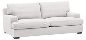 amazon brand – stone & beam lauren down-filled oversized sofa couch, 89"w, pearl
