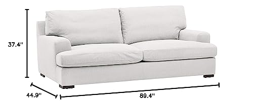 Amazon Brand – Stone & Beam Lauren Down-Filled Oversized Sofa Couch, 89"W, Pearl