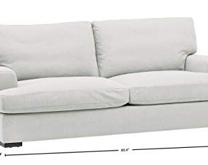 Amazon Brand – Stone & Beam Lauren Down-Filled Oversized Sofa Couch, 89"W, Pearl