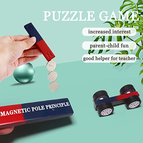 Science Magnet for Kids Bar Magnet Small with North South Identified for Students Teachers Science Experiment Physics Education Toys 2Pcs