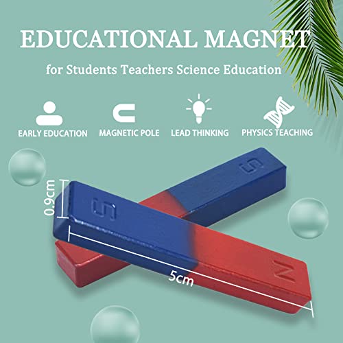 Science Magnet for Kids Bar Magnet Small with North South Identified for Students Teachers Science Experiment Physics Education Toys 2Pcs