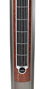 Lasko Oscillating Tower Fan, Nighttime Setting, Remote Control, Portable, Timer, for Bedroom, Home and Office, 3 Quiet Speeds, 42.5", Silverwood, T42954