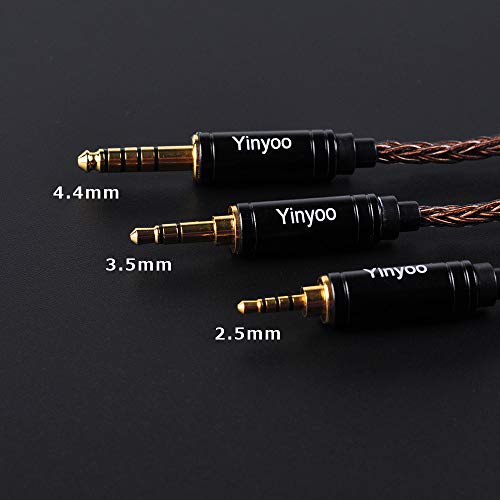 YINYOO MMCX Cable 8 Cores Silver Plated Copper IEM Cable Upgraded Earphones Replacement Cable with mmcx for Shure SE215/SE425/SE535/SE846/AONIC 215/AONIC 3/AONIC4/AONIC5 UE UE900 WESTONE W40/W60/B50