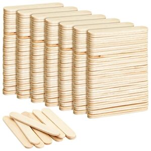 300 pack small wooden popsicle sticks for crafts, bulk small wood sticks for diy art projects (2.5 x 0.4 in)