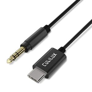 cubilux 2 feet short usb c to 3.5mm aux cable with 96khz/24bit dac compatible with samsung s23/s22/s21/s20 note 20/10 tab s8 s7 s6, google pixel 7/6 pro 6a 5 4 3 2 xl more, type c 1/8" car audio cord