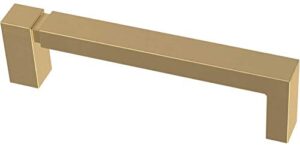franklin brass asymmetric notched cabinet pull, brass, 3-3/4 in (96 mm) drawer handle, 10 pack, p40823k-117-c
