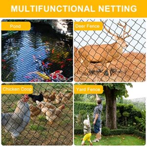 Bird Netting 25'x50' with 2.4" Square Mesh Garden Netting Bird Net for Chicken Coop, Poultry Netting Heavy Duty Nylon Netting for Garden, Aviary, Pests, Deer Fence Chicken Netting Fruit Tree Netting