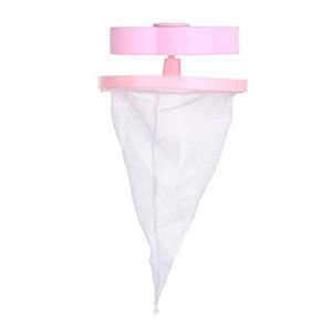 gilroy washing machine floating lint mesh bag hair filter net pouch, floating washing machine filter washer lint trap pink
