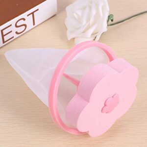 Gilroy Washing Machine Floating Lint Mesh Bag Hair Filter Net Pouch, Floating Washing Machine Filter Washer Lint Trap Pink