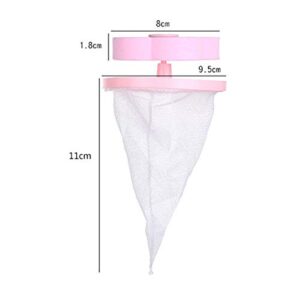 Gilroy Washing Machine Floating Lint Mesh Bag Hair Filter Net Pouch, Floating Washing Machine Filter Washer Lint Trap Pink