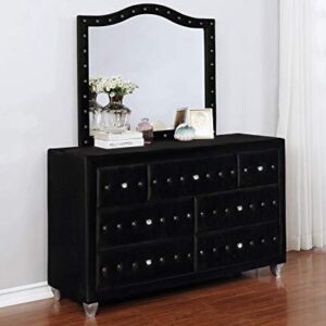 Coaster Furniture Deanna 7-Drawer Rectangular Black Dresser 20" D x 37.75" H 206103