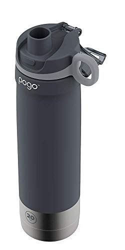 Pogo 20oz Vacuum Insulated Stainless Steel Water Bottle with Chug Lid (Grey)