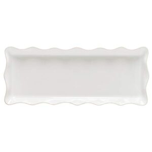 casafina, cook & host collection, stoneware serveware, rectangular tray, white, 17''