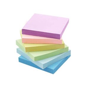 early buy sticky notes 3x3 self-stick notes 6 pastel color 6 pads, 100 sheets/pad