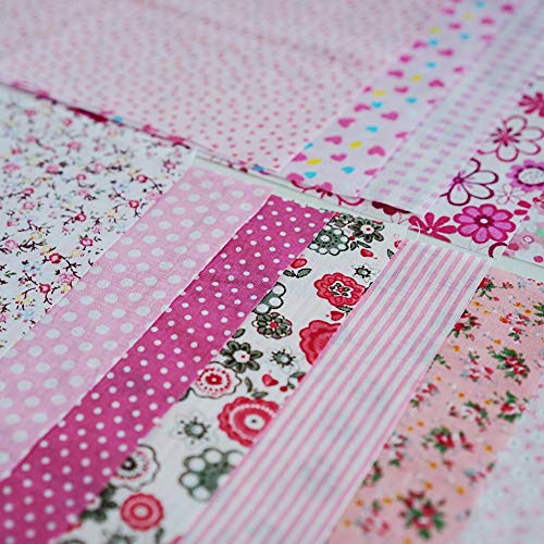 Phantomon 50pcs 8inch x 8inch Cotton Fabric Craft Precut Square Patchwork Sheets for Quilting, Sewing, Scrapbooking (8Inch x 8Inch)