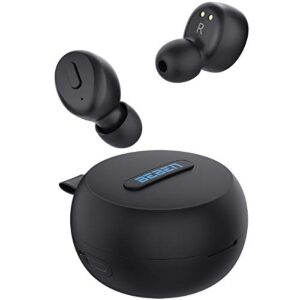 true wireless earbuds, beben 5h continuous 25h cyclic playtime ip68 waterproof 5.0 wireless bluetooth earbuds with wireless charging case, binaural stereo earbuds with mic and volume control