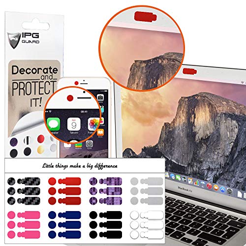 IPG For Webcam Camera Cover 48 Vinyl Decorative Removable Reusable Decals Stickers Protects Your Privacy Stops Webcam Spying Fits Smartphone Laptops MacBook’s PCs Tablets Smart TVs, Smart Home Devices