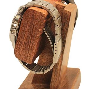 abhandicrafts 2 in 1 Watch Stand for Men Watch Display Stand Compliment All Watches/Moms, DADS, Grandparents Watch Organizer - Watch Holder
