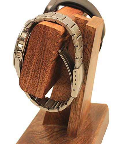 abhandicrafts 2 in 1 Watch Stand for Men Watch Display Stand Compliment All Watches/Moms, DADS, Grandparents Watch Organizer - Watch Holder