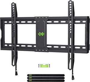 usx mount fixed tv wall mount, low profile tv mount for most 37-70 inch flat screen tvs, max vesa 600x400mm wall mount tv bracket holds up to 132 lbs, fits 16"/18"/24" wood studs, quick release lock