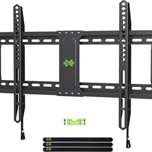 USX MOUNT Fixed TV Wall Mount, Low Profile TV Mount for Most 37-70 Inch Flat Screen TVs, Max VESA 600x400mm Wall Mount TV Bracket Holds up to 132 lbs, Fits 16"/18"/24" Wood Studs, Quick Release Lock