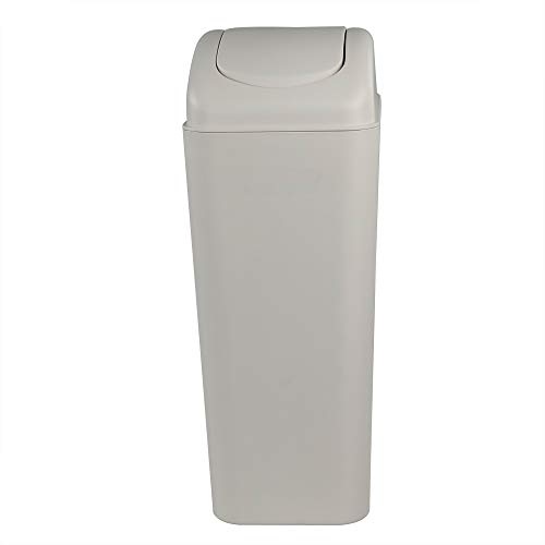 Obstnny Slim Plastic Trash Can for Narrow Spaces at Home or Office, 14L Capacity