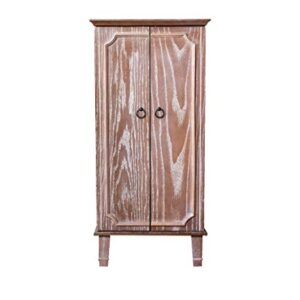 Hives and Honey Cabby Armoire Fully Locking Jewelry Cabinet, OAK